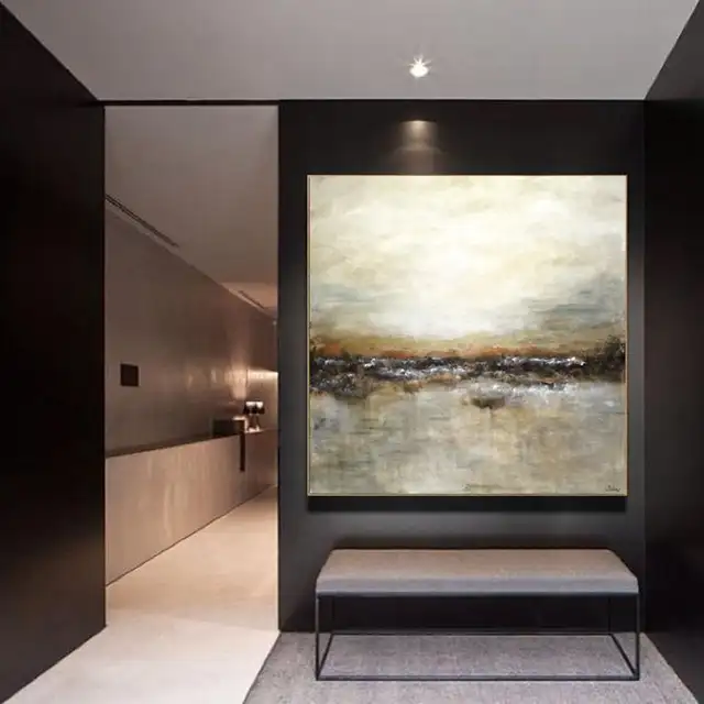 Large Abstract Landscape Painting: A Modern Masterpiece for Your Walls