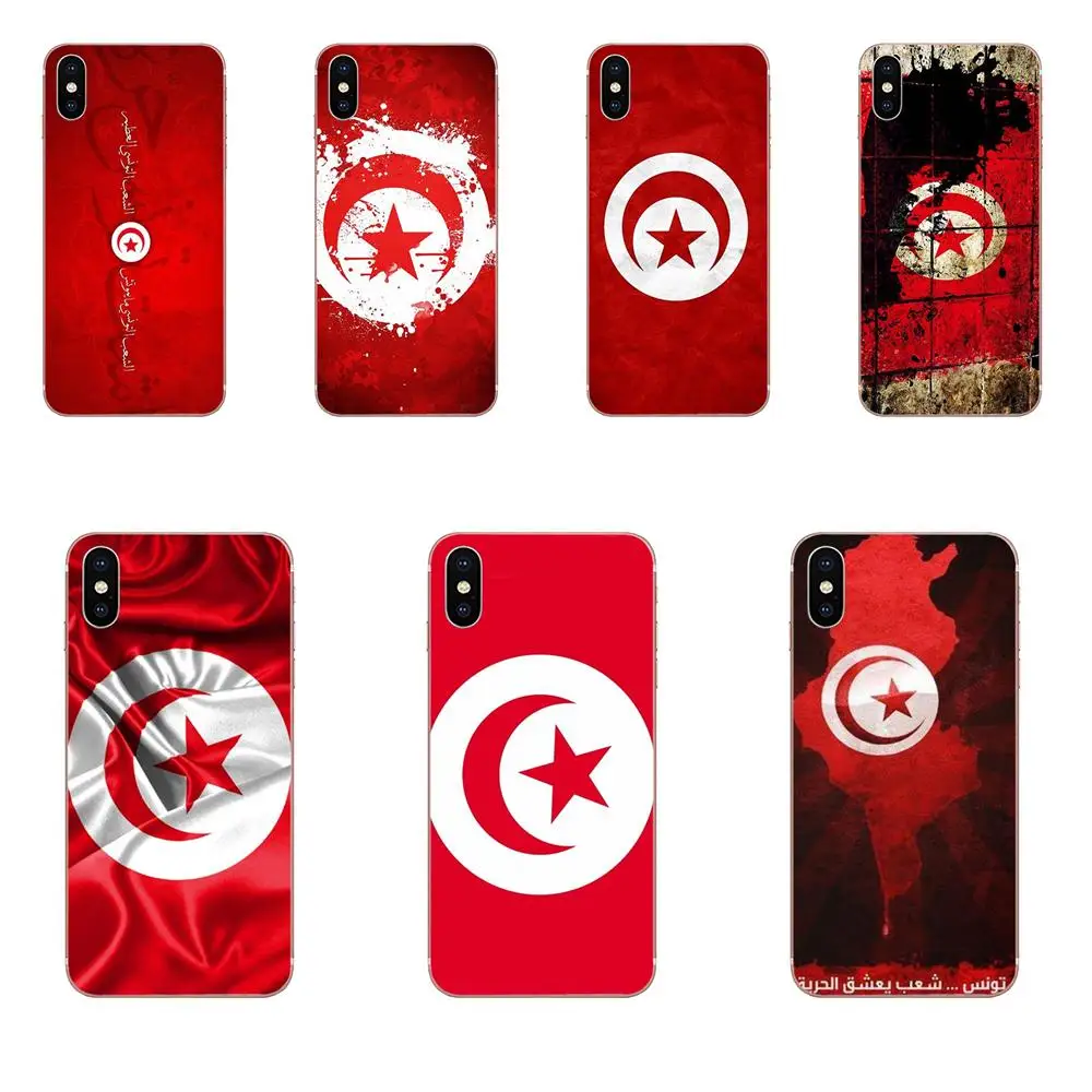 

Coque Phone Case Transparent Soft For Apple iPhone 4 4S 5 5C 5S SE 6 6S 7 8 Plus X XS Max XR Flag Of Tunisia