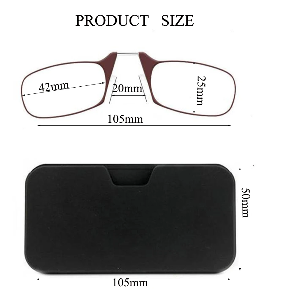 Мини зажим для носа портативный SOS очки для чтения с подставки для телефона очки чехол мини кошелек оптика пресбиопические очки