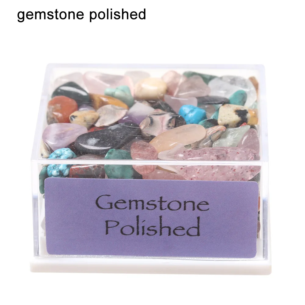 1 коробка Натуральный Необработанный Рудный кварц образец кристаллического минерала энергетические целебные камни необработанные драгоценные камни коллекционные украшения - Цвет: gemstone polished