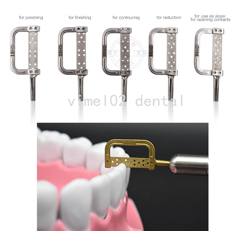 Reciprocating Ipr Orthodontic Interproximal Stripping Head Kit 5pcs