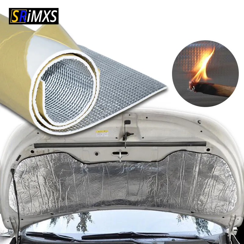 Car Hood Chassis Firewall Heat Shield Car Ceiling Door Insulation Mat Car Trunk Noise Insulation Heat Sound Thermal Proofing Pad