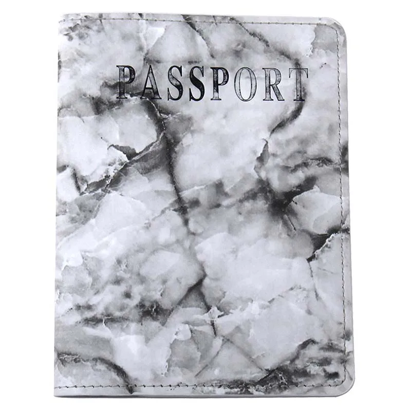 Новейшие мраморные аксессуары для путешествий для женщин и мужчин, сумка для паспорта из искусственной кожи высокого качества, чехол для паспорта для девушек, чехол для паспорта - Цвет: 4