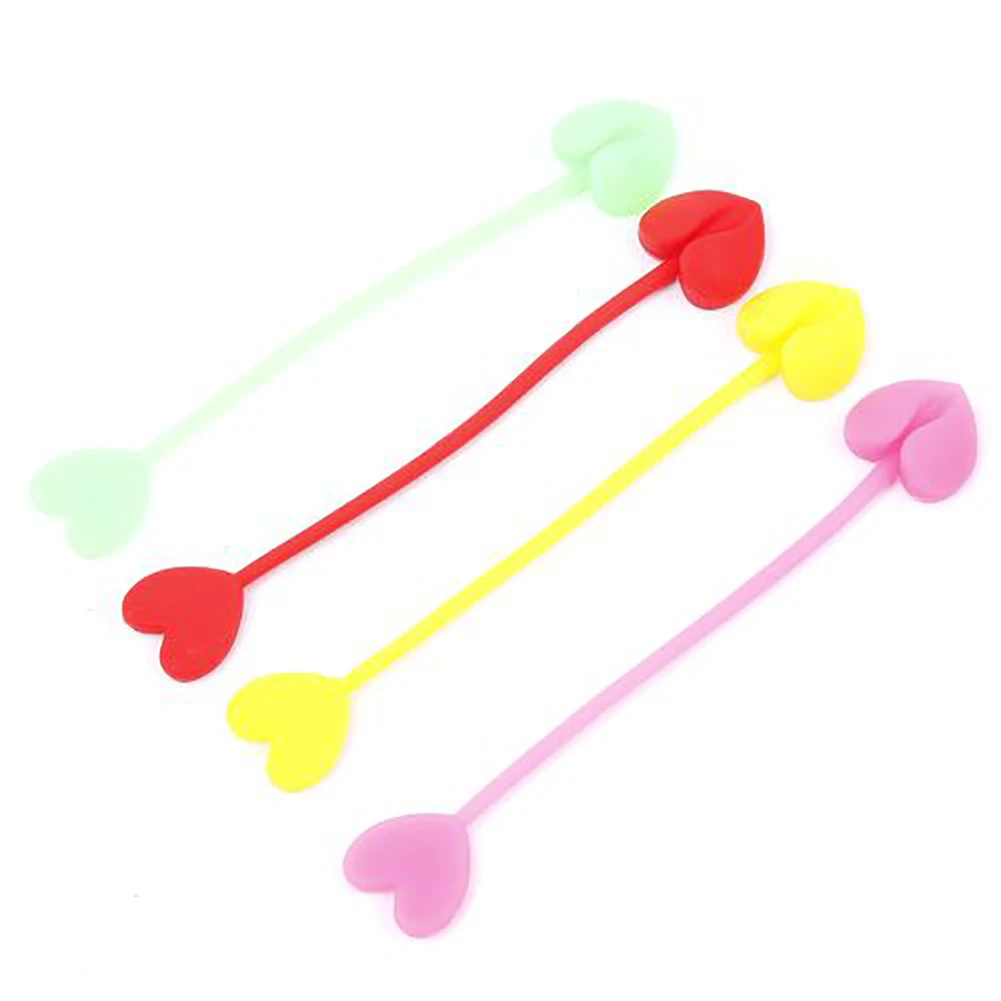 1 Piece Sealing Clip Silicone Cute Heart-shaped Food Bag Bundled Multiple Installation Tools Random Color
