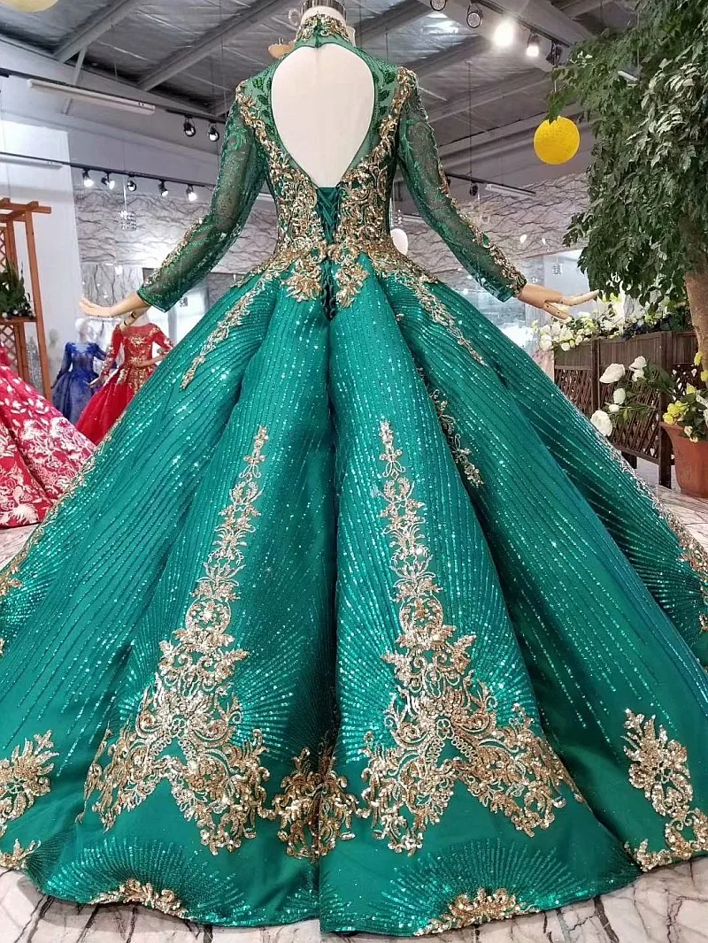 BacklakeGirls Vestidos De Fiesta De Noche вечерние платья с длинным высоким воротом и длинным рукавом, мусульманское вечернее платье с блестками на заказ