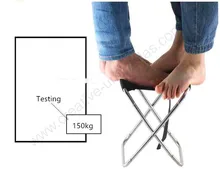 Подшипник 150 кг водонепроницаемый на растяжение 600D Оксфорд Открытый Нержавеющая сталь Авто Открытый компактный складной стул для рыбалки П...(China)