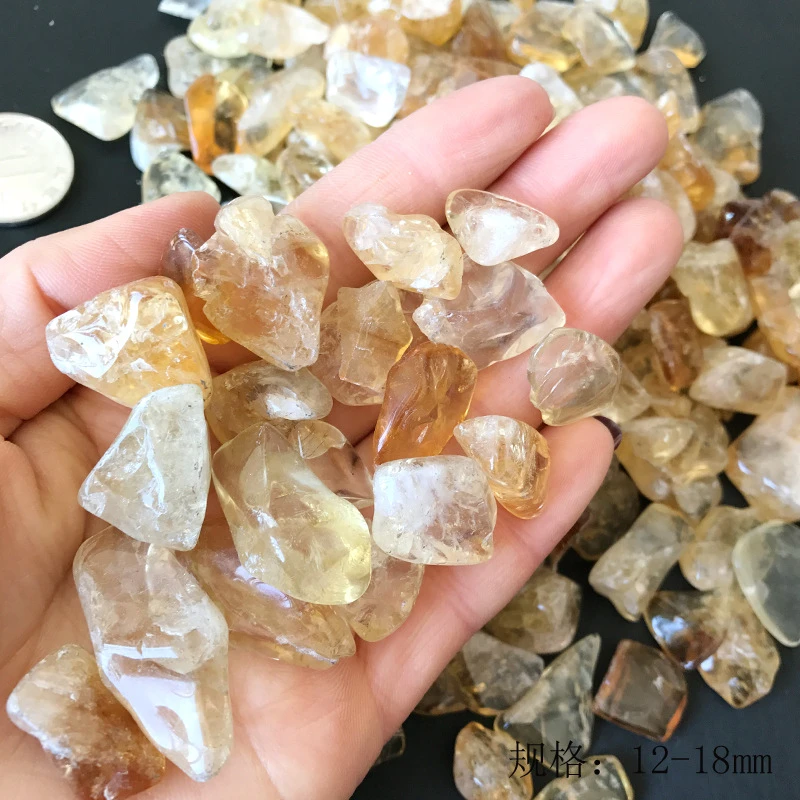 Wixine 1Pcs 100g Natural Citrine Yellow Quartz Crystal Stone Rock Chip Specimen Healing 