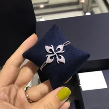 UMGODLY роскошный бренд желтого золота цвет браслет с орхидеями Pave CZ Циркон камни Модные Ювелирные изделия Новое поступление