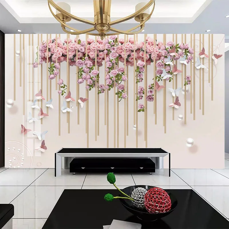 3d gravado flor e borboleta foto papel 04