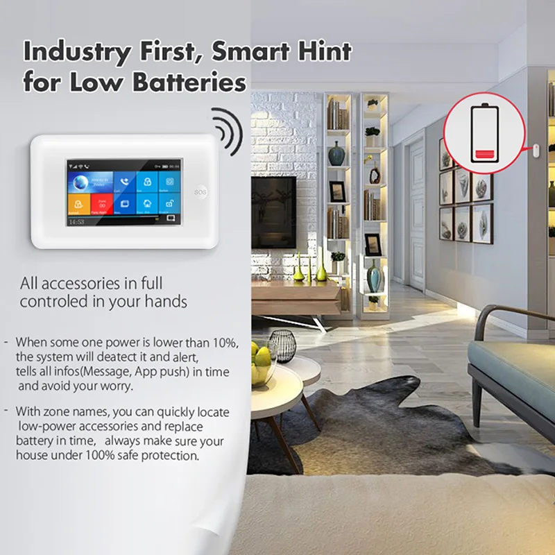 PG106 WIFI+GSM GPRS Wireless Home Security Burglar Alarm System APP Remote Control Alarm for Android and IOS EU Plug