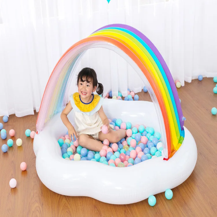 

INTEX 57141 Rainbow Infant Pool Inflatable Children Baby Swimming Pool Household Play with Water Oceans Ball Pool
