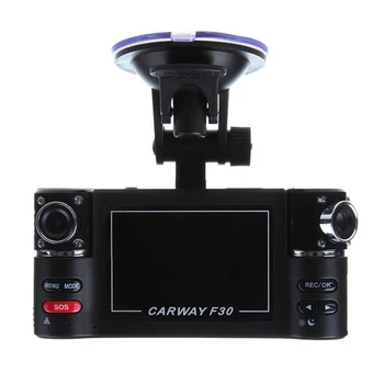 

F30 Dual Lens Car DVR Dual Camera Car Camcorder 2.7 inch TFT Screen SOS Button Motion Detection 8 IR Light Night Vision