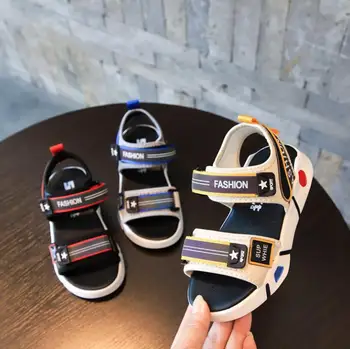 

Kids Shoes Girls Casual Children Kids Leather Shoes Baby Boys Open Toe Summer Beach Sandals Flat Breathable Beach Slip-On Shoes