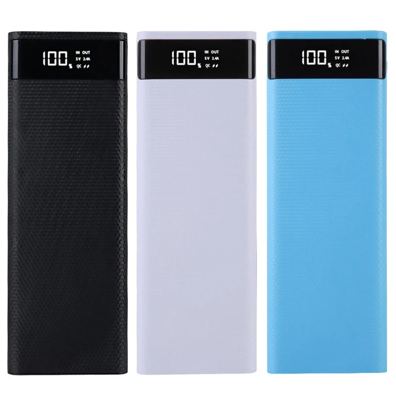 Съемный QC3.0 Dual USB ЖК-дисплей Дисплей DIY 8x18650 Батарея чехол PowerBank оболочки
