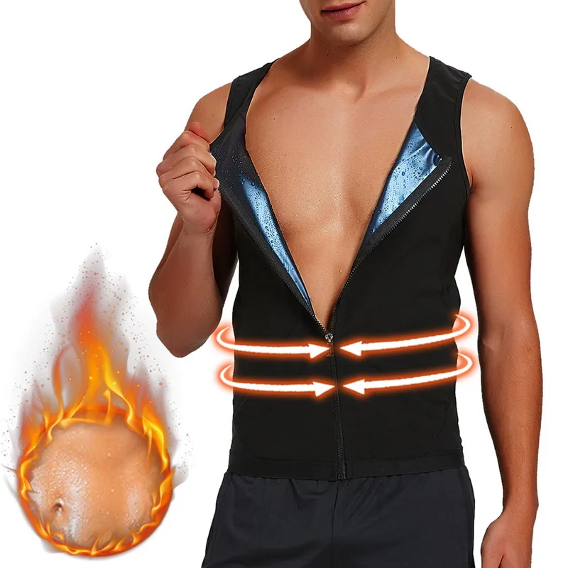 

High Quality Body Shaper Waist Trainer Clothes Sauna Slimming Top Fitness Sweat Shapewear Men Fat Burner Yoga Fitness Clothes
