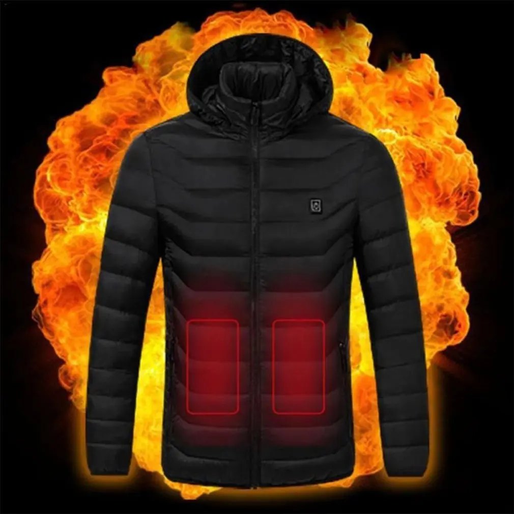 

Comfortable Men Thermal Clothes USB Heater Coat Heated Jacket Heating Winter Clothes Outdoor Clothes dropshipping