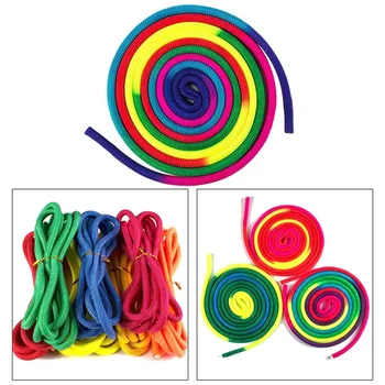 

Wholesale Arts Training Rope Gymnastics Rope Sports Gym Rainbow Color Rhythmic Rope Solid Competition W1