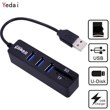 

USB Hub 3.0 Multi USB 3.0 Hub USB Splitter High Speed 3 6 Ports 2.0 Hab TF SD Card Reader All In One For PC Computer Accessories