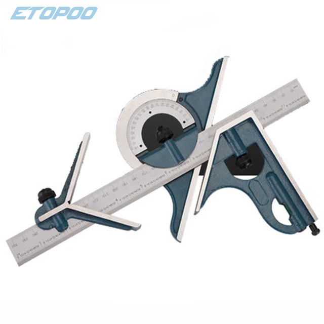 Souarts Square Ruler Set Silver Black 300mm Stainless Steel Universal Bevel 180 Degree Angle Level Combination Square Protractor Ruler Set Level Measure Tool with Spirit Level and Scriber Souarts Square Ruler Set Silver Black 300mm Stainless Steel Universal Bevel 180 Degree Angle Level Combination Square Protractor Ruler Set Level Measure Tool with Spirit Level and Scriber