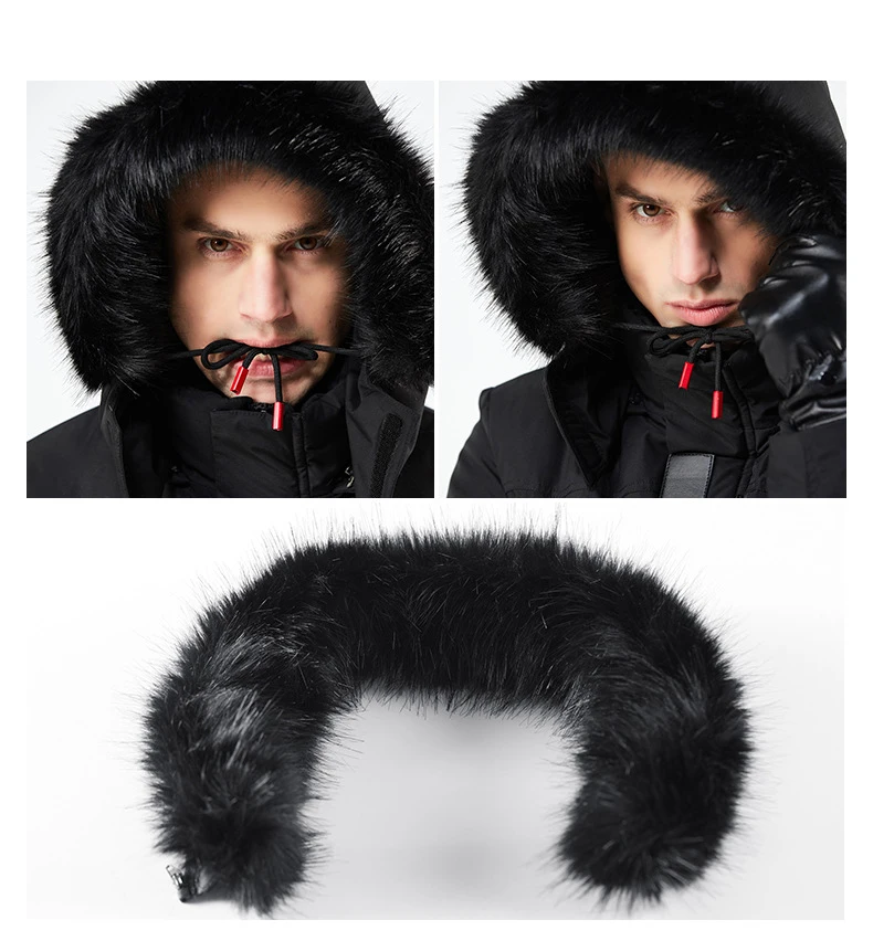 Мужская теплая Толстая канадская зимняя куртка и пальто, ветровка с меховым воротником, флисовая парка с хлопковой подкладкой, пальто в стиле милитари, одежда
