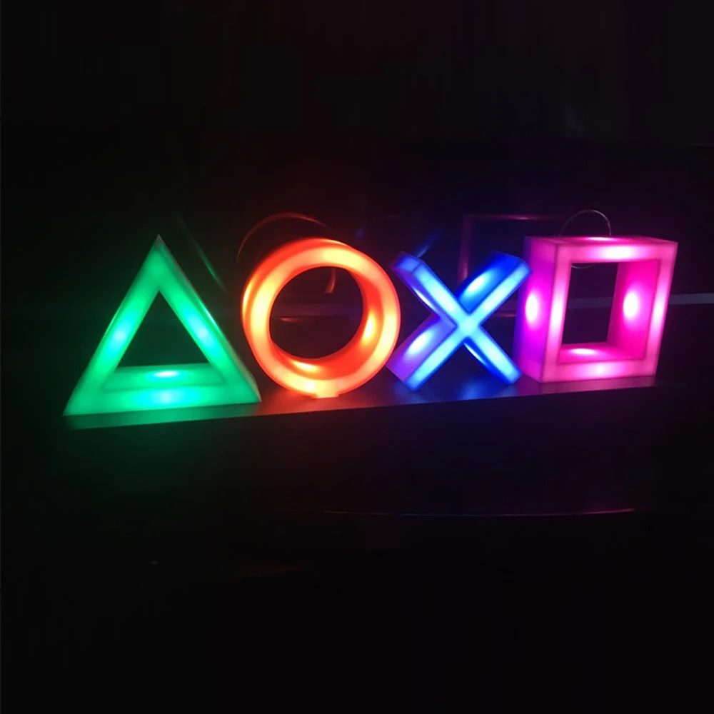 Voice Control Game Icon Light Acrylic Atmosphere Neon Dimmable Bar Atmosphere Lampara Club KTV Decorative Light Dropshipping 1