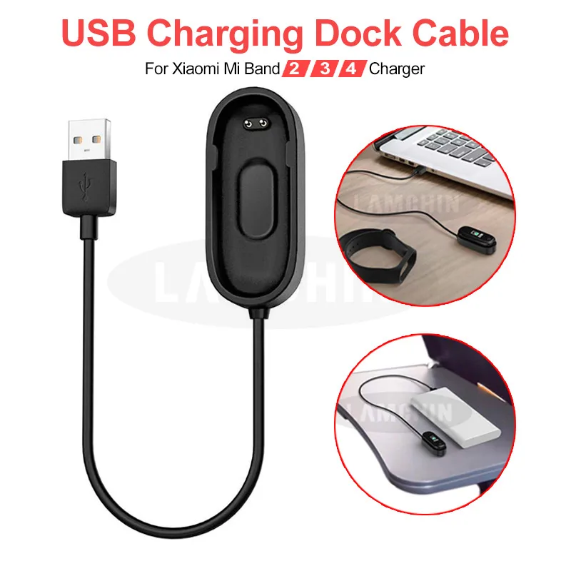 USB док-станция зарядный кабель для mi Band 2 3 4 смарт-браслет аксессуары сменный Шнур