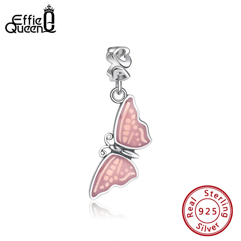 

Effie Queen Authentic 925 Sterling Silver Charms Enamel Butterfly Beads Fit Original Diy Bracelet Pendant Jewelry ECB42