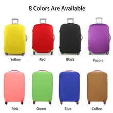 Разноцветный Чехол для багажа для путешествий, эластичный чехол для чемодана, пыленепроницаемый чистый цвет, защита от пыли и царапин, защитная дорожная сумка