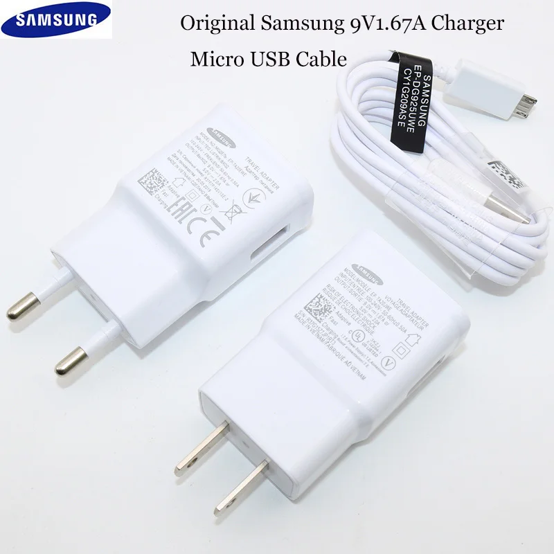 Оригинальное быстрое зарядное устройство Samsung адаптер для путешествий ЕС США