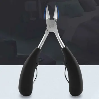 

4pcs Toenail Clipper Set Professional Nail Scissor Home Double Spring Pedicure Labor Saving Arc Handle Thick Ingrown Heavy Duty
