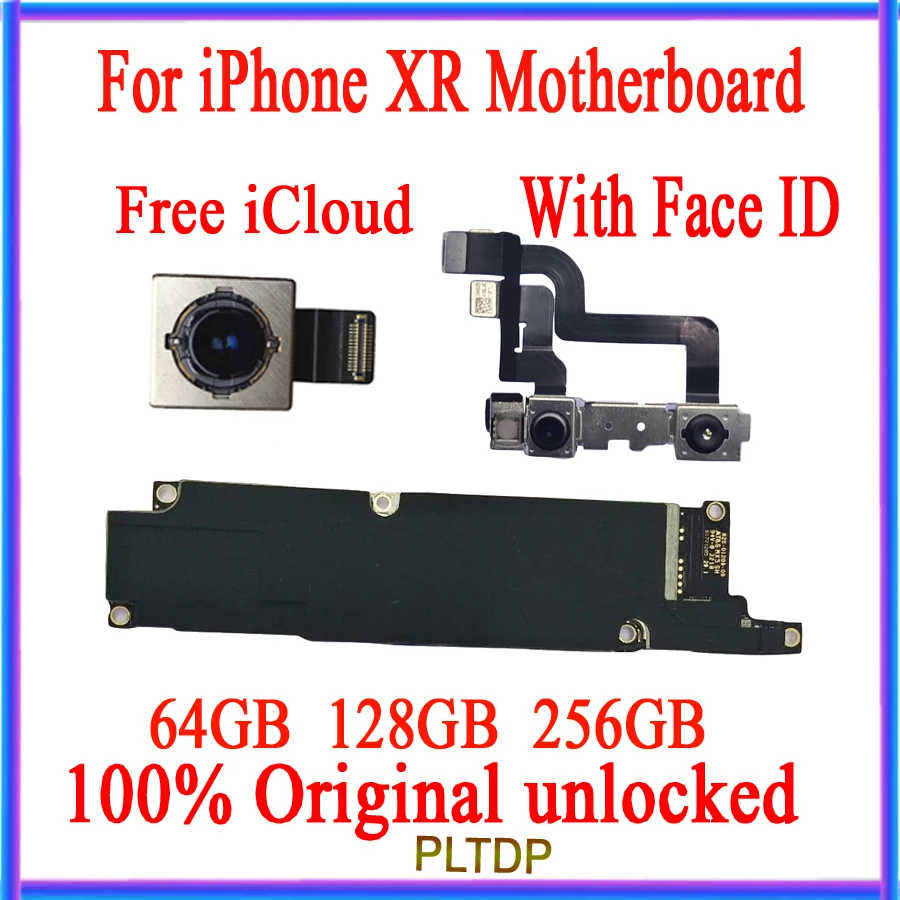 Для iphone XR материнская плата с лицом ID разблокированная материнская плата XR оригинальная плата 64 Гб/128 ГБ/256 ГБ