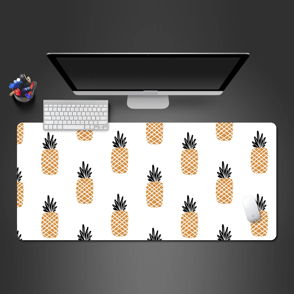 Hot-selling Fruit Department Mouse Pad Personality Simple Atmosphere Pineapple Image RubberPpad High Quality Large Table Mat |