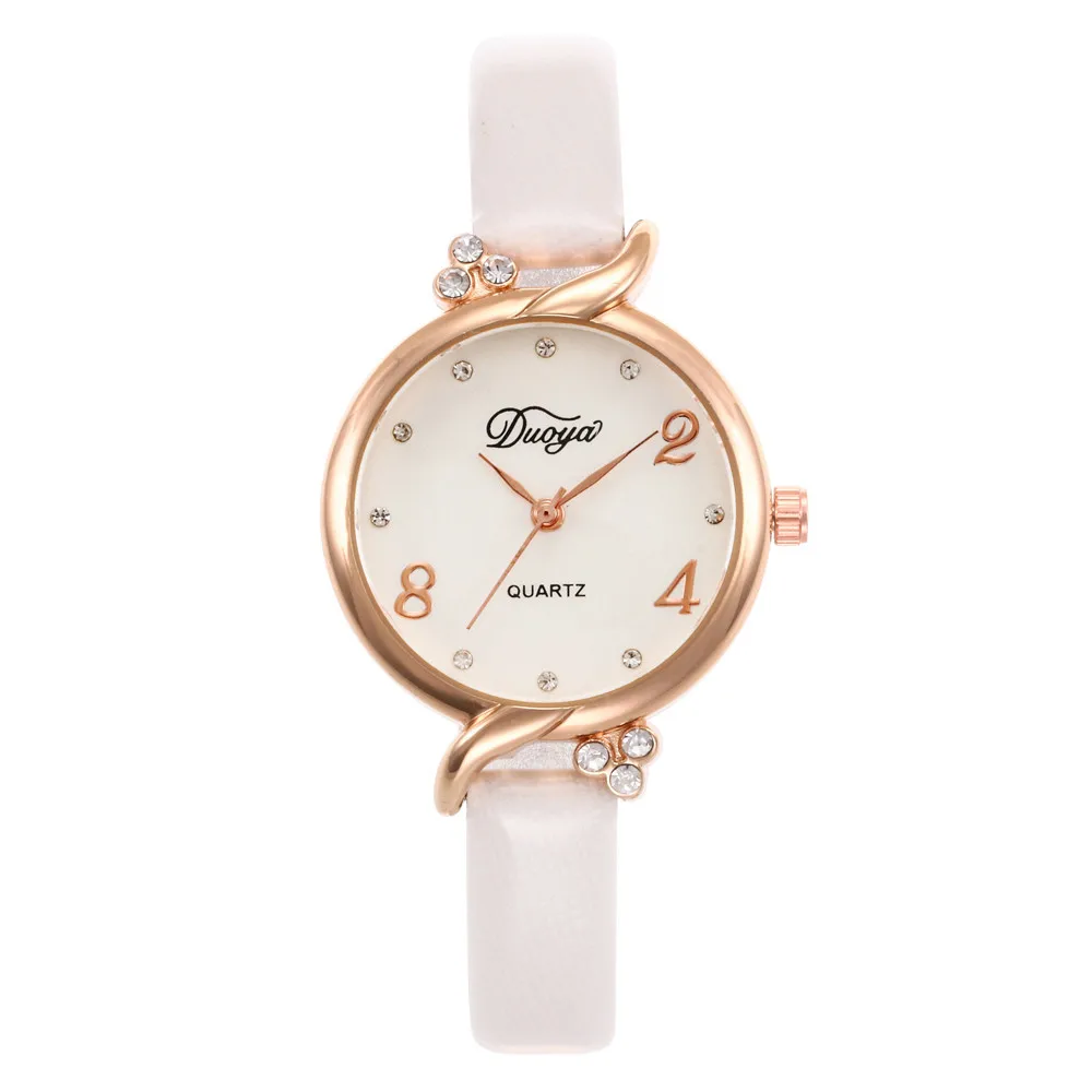 Женские кварцевые часы montre femme тонкие маленькие и нежные с кожаным ремешком для