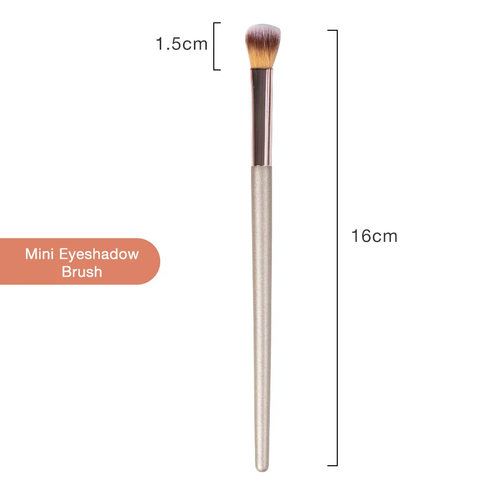 mini eyeshadow brush 1 шт., роскошные кисти для макияжа цвета шампанского, для тональной основы, пудры, румян, теней, консилера для губ, кисти для макияжа глаз, косметические инструменты для красоты - Handle Color: mini eyeshadow brush