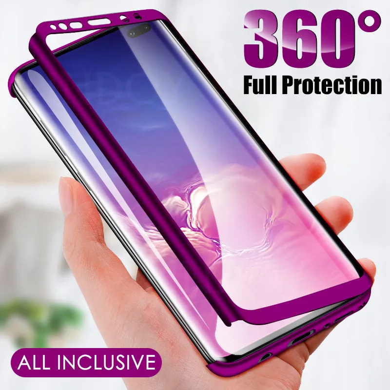 Противоударный чехол с полным покрытием на 360 градусов для Samsung Galaxy S20 Ultra S10 Lite S9 S8