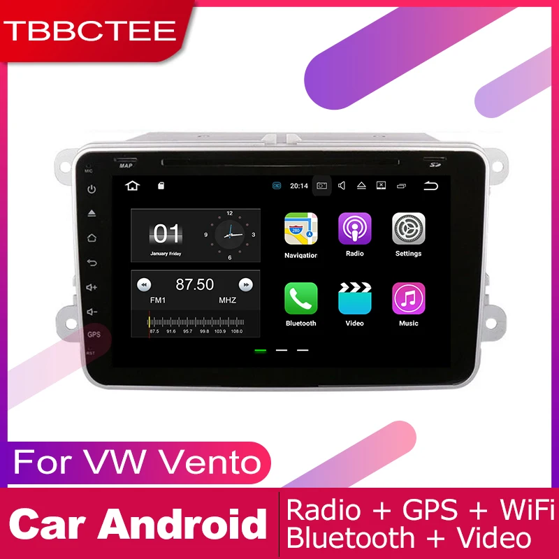 TBBCTEE 2 DIN Auto DVD Player GPS Navi Navigation For Volkswagen VW Vento 2005~2018 Car Android Multimedia System Screen RadioTB