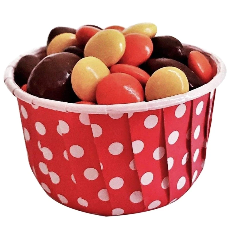 100x paper cupcake liner muffin candy nut snack greaseproof