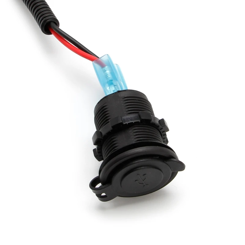 Новое поступление синий светодиодный 5 в 3.1A автомобильное USB зарядное устройство с жгутом проводов двойной USB автомобильный прикуриватель разъем поддержка прямых поставок