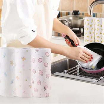 

New household kitchen roll paper absorbent absorbent printing paper towel disposable lazy rag roll paper -