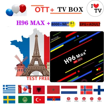 

H96MAX+ king OTT iptv box French IPTVBox Android M3U Enigma2 TV Box UK iptv Europe Set top TV Box OTT French Belgium TV box Only