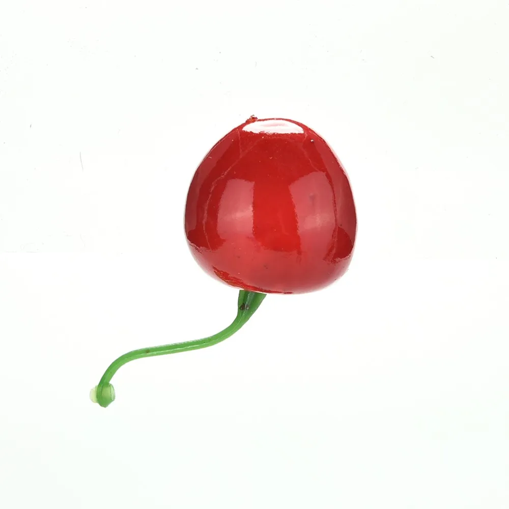Суэф 10/20 шт./лот забавные Кухня игрушки 2,5 см мини Поддельные Пластик; с принтом фрукты, ягоды искусственный цветок красной вишни для детей@ 1