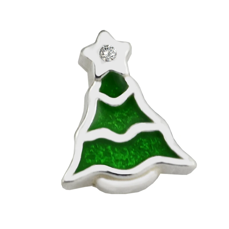

Украшение для рождественской елки женское, из серебра 100% пробы, 925 пробы, миниатюрные шармы, ожерелье со свисающими бусинами