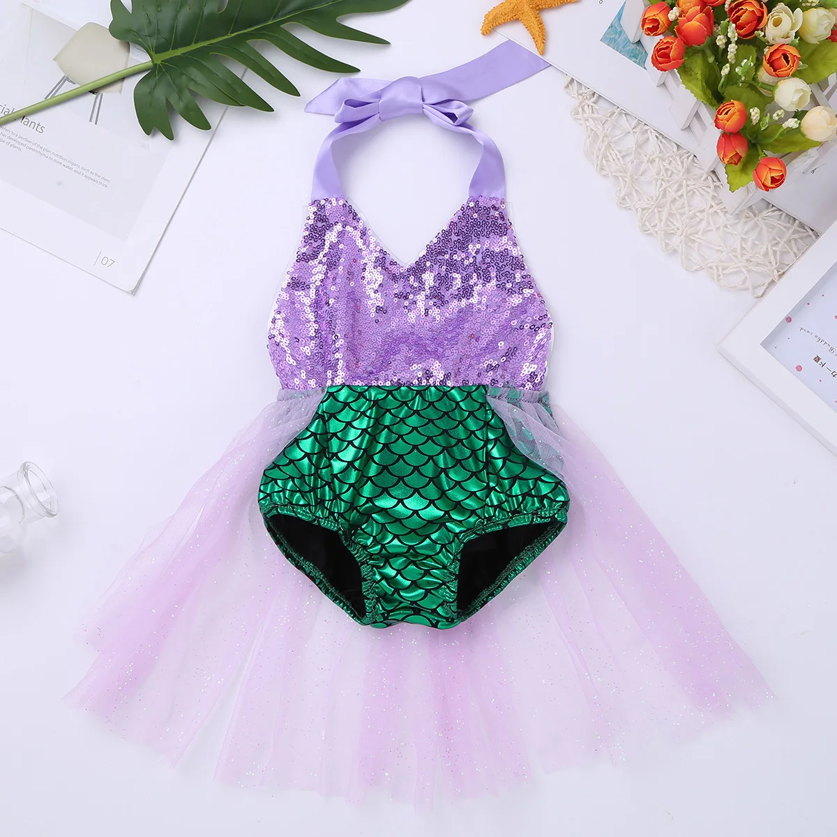 Newborn Sailor Romper Girls Boy Costume Anchor Mermaid Costume Newborn Infant Baby Girls Sequins Mermaid Rompers Jumpsuit Princess Mesh Tutu Dress Outfits Baby Girl Clothing Baby Bodysuits are cool