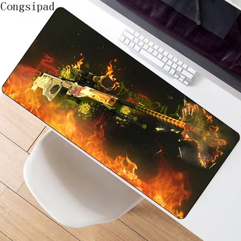 

CS GO AWP Dragon Lore Rubber Mouse pad Locked Edge Computer Desk Mat Notbook Computer Mousepad Gaming Mouse Mats to Mouse Gamer