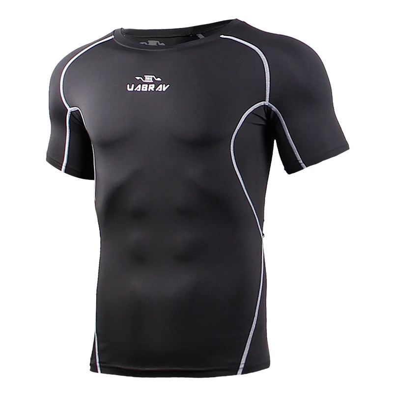 

Gym T Shirt Sportswear Short Sleeve O Neck Training Workout Tees Gym Men Tops Splicing Compression Dry Fit Fitness Tracksuits