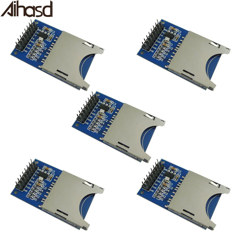 5 шт. устройство для чтения и записи sd карт с гнездом Arduino ARM MCU|card reade|arduino cardcard socket |
