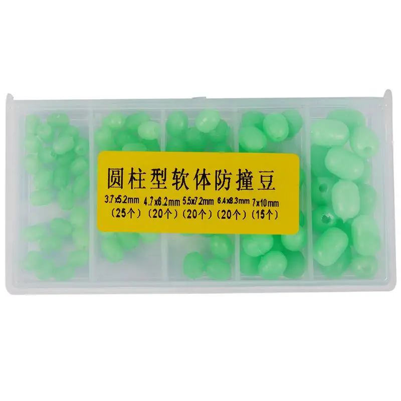 100pcs Oval Soft Luminous Fishing Beads Sea Lure Floating Float Tackles | Спорт и развлечения
