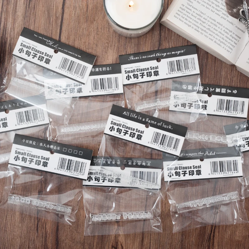 Supportive English Poetry decoration stamp Acrylic transparent Rubber seal for scrapbooking stationery DIY craft standard stamps |