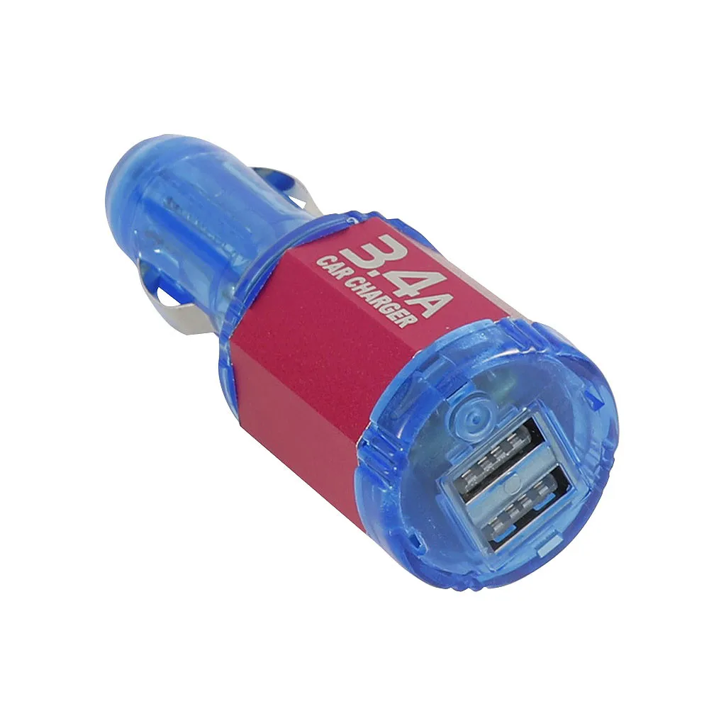 Универсальный автомобильный адаптер зарядного устройства с двумя usb-портами 3,4 А, светящийся ток 3,4 А, хорошая автомобильная зарядка# SMT