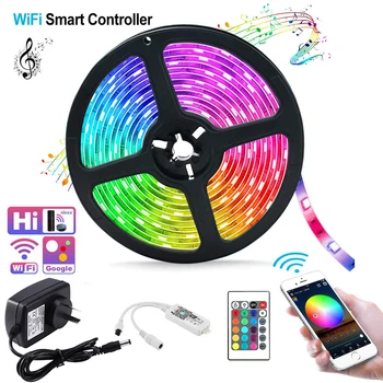 

RGB Smart WiFi LED Strip Lights Kit Phone Control Ribbon Diode HDTV / TV / Desktop / Screen Backlight Lamp Light Strips D30